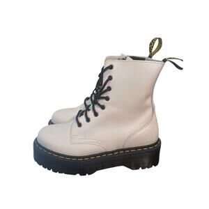 Dr. Martens Air Wair White Platform School Going Out Jadan Sz. M8 W9 New O